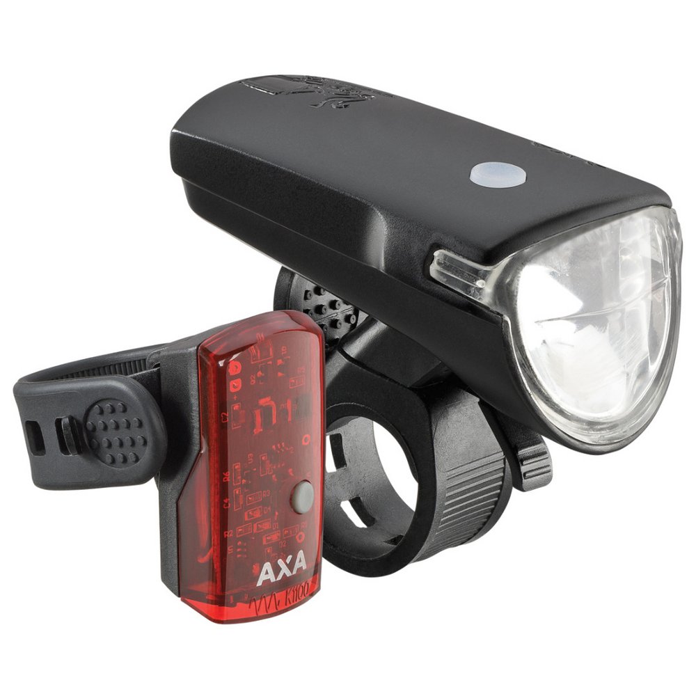 AXA Greenline 25 LED Frontlicht + LED Rücklicht Beleuchtungsset